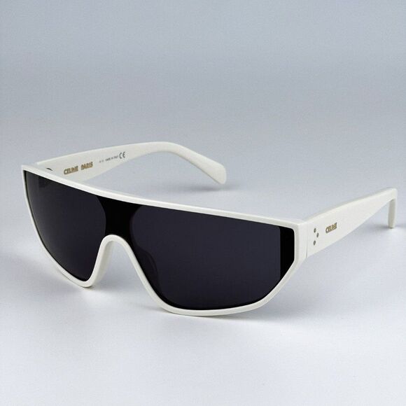 NEW Celine CL40195I 25A Ivory Smoke Shield Mask Unisex Sunglasses CL 40195I - Picture 5 of 13